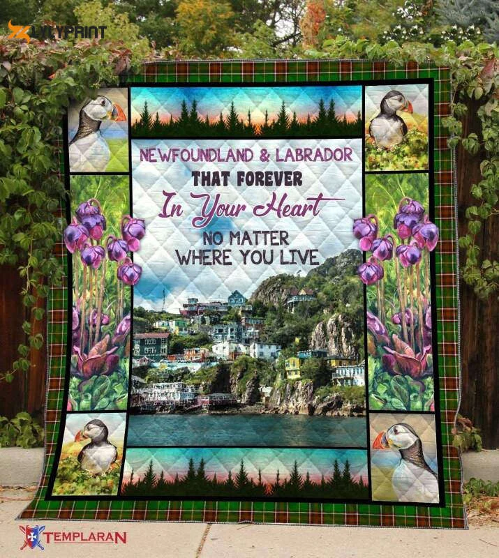 Newfoundland And Labrador 3D Customized Quilt , Soft Quilt, King Size, All Season Cozy Quilt QB0901