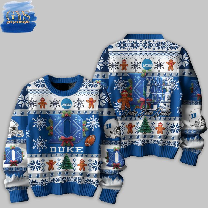 Duke Blue Devils Not Like Us Ugly Christmas Sweater , Cozy Soft Unisex Pullover SW0601