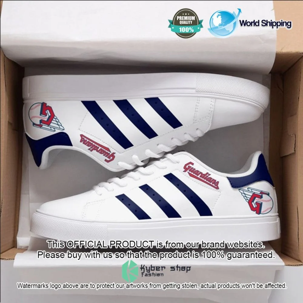 MLB Cleveland Guardians White Stan Smith Shoes , Trendy Style Sneakers ST0801