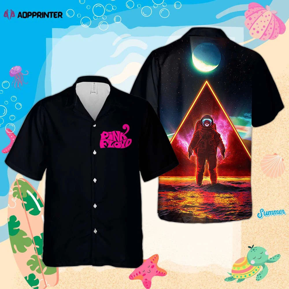 Pink Floyd Merch Astronaut Art Triangle Rainbow Cuban Shirt Premium Hawaiian Shirt HW0601