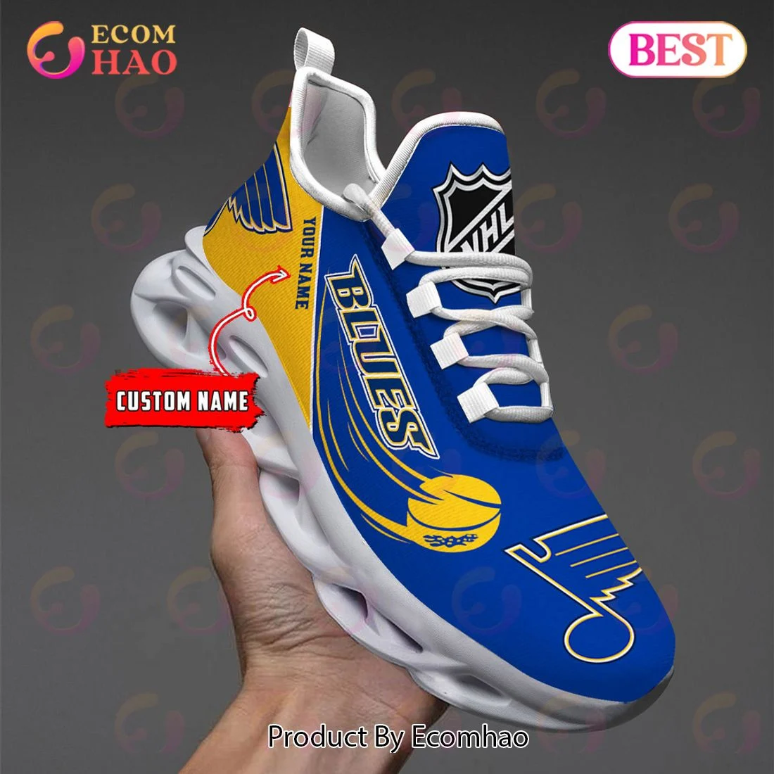 Custom Name St. Louis Blues Max Soul Shoes, Sneakers  Unisex sneakers MS0601