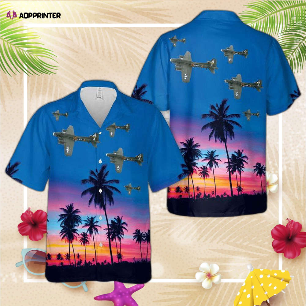 B 17 Flying Fortress ‘Sky Wolf' 8th AF, USAAF 1944 Hawaiian Shirt, For Men Women HW0601
