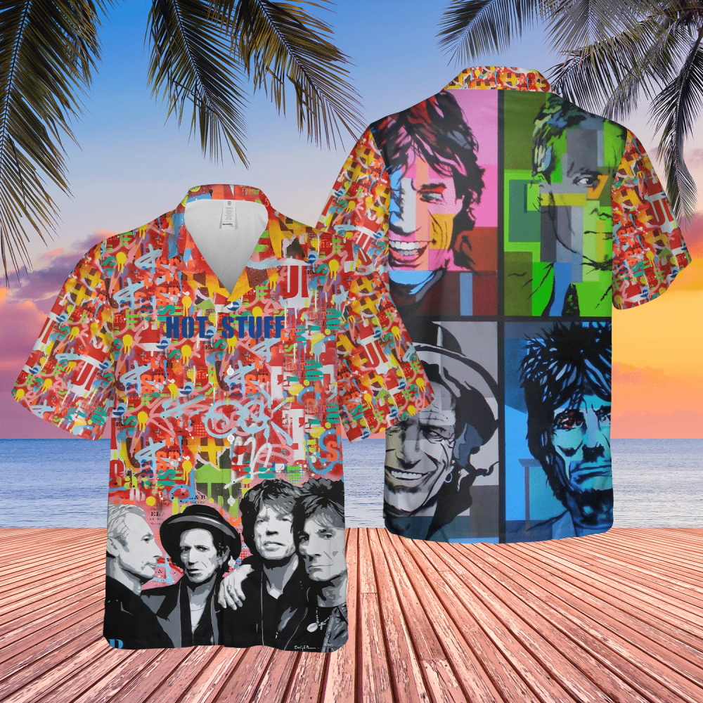 The Rolling Stones The Rock ‘n Roll Legend Colorful Pattern Hawaiian Shirt HW0601