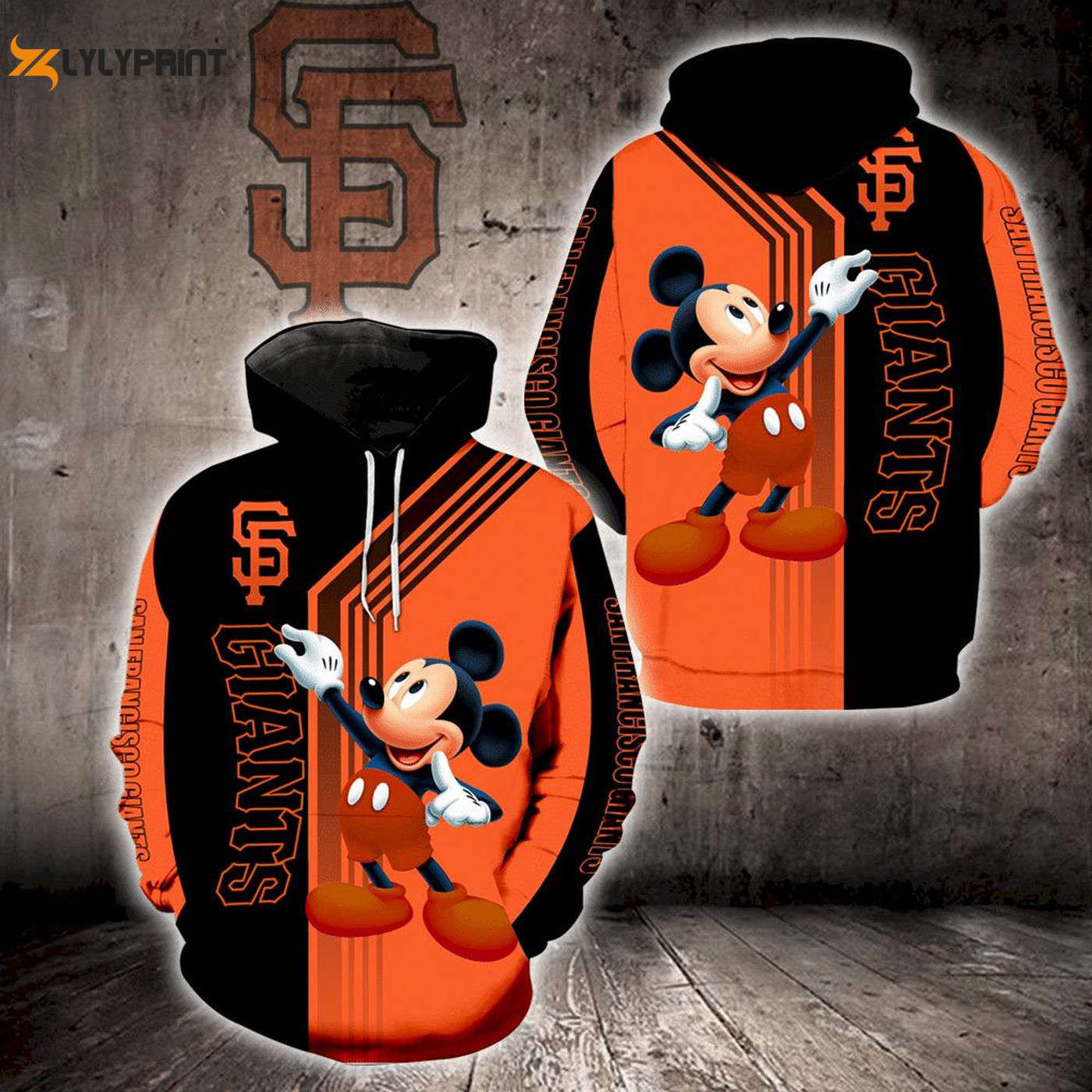 Shop Exclusive San Francisco Giants Mickey Mouse Pullover Hoodie V2 AOP Shirt HZ0501