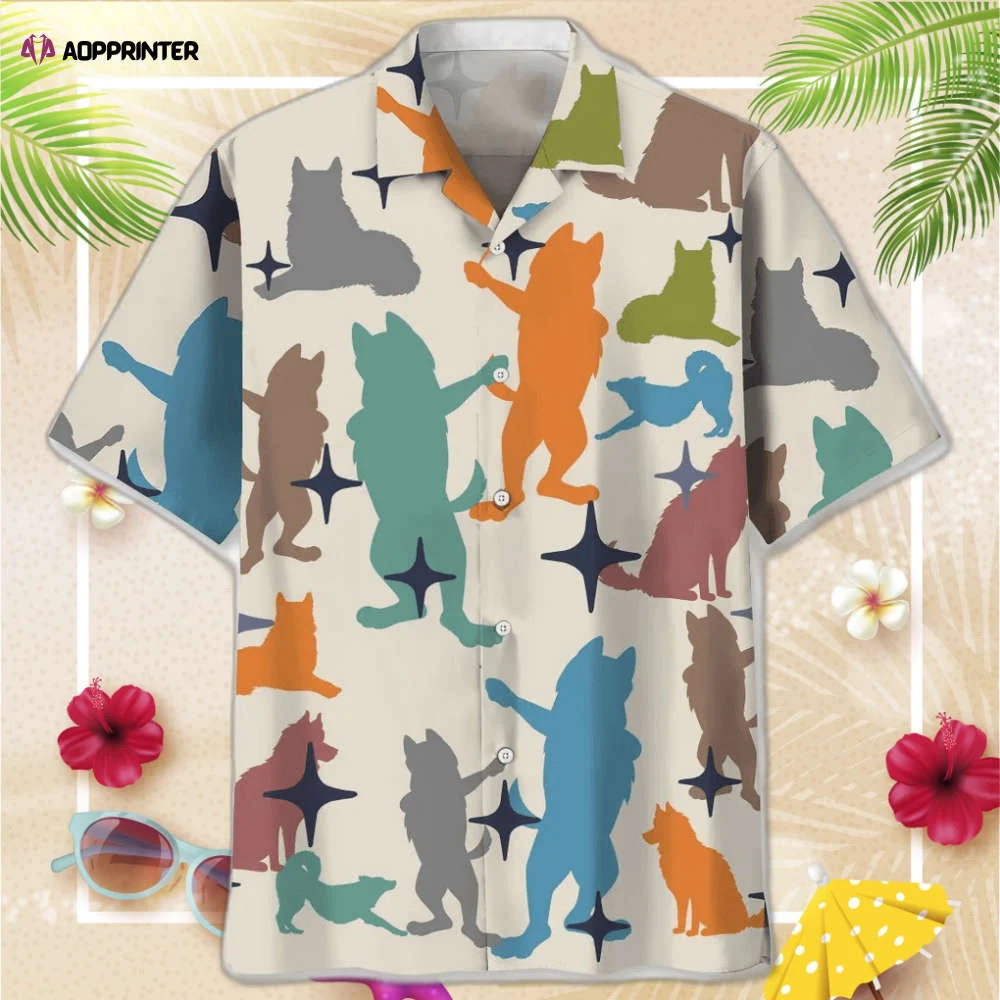 Husky Colorful Hawaiian Shirt, Gift For Men Women HW0601