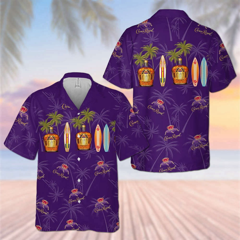 Surfing Crown Royal Hawaiian Shirt Purple Beach 01 HW0601