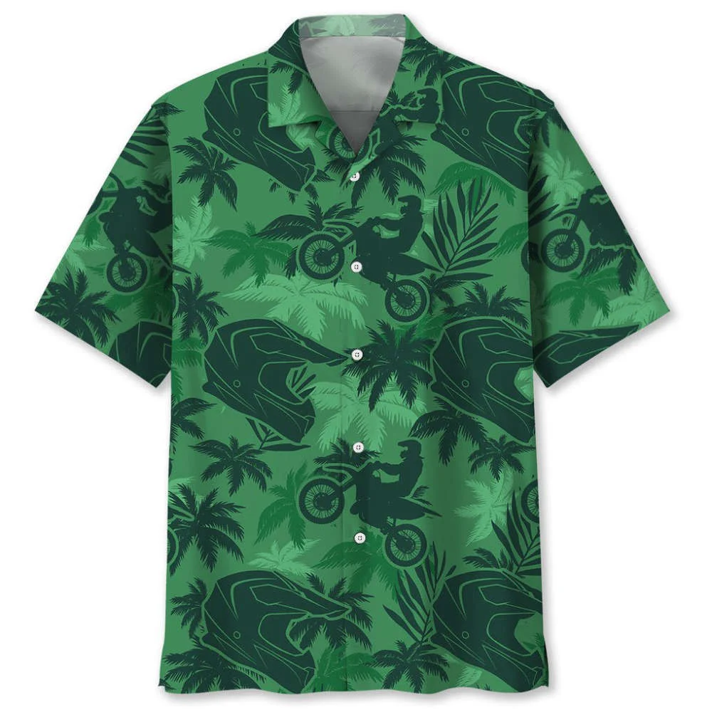 Motocross Green Coconut Hawaiian Shirt, Best Gift For Men Women HW0601