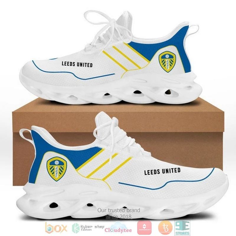 Leeds United Blue White Max Soul Shoes Custom for Men Women MS0601