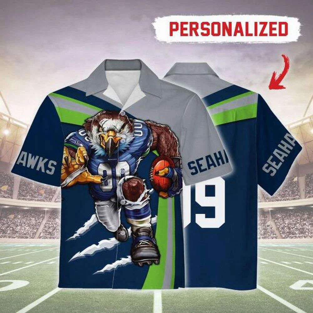 Personalized Unisex Hawaiian Shirt Seattle Seahawks Football Team 3D Apparel For Men Women HW0601