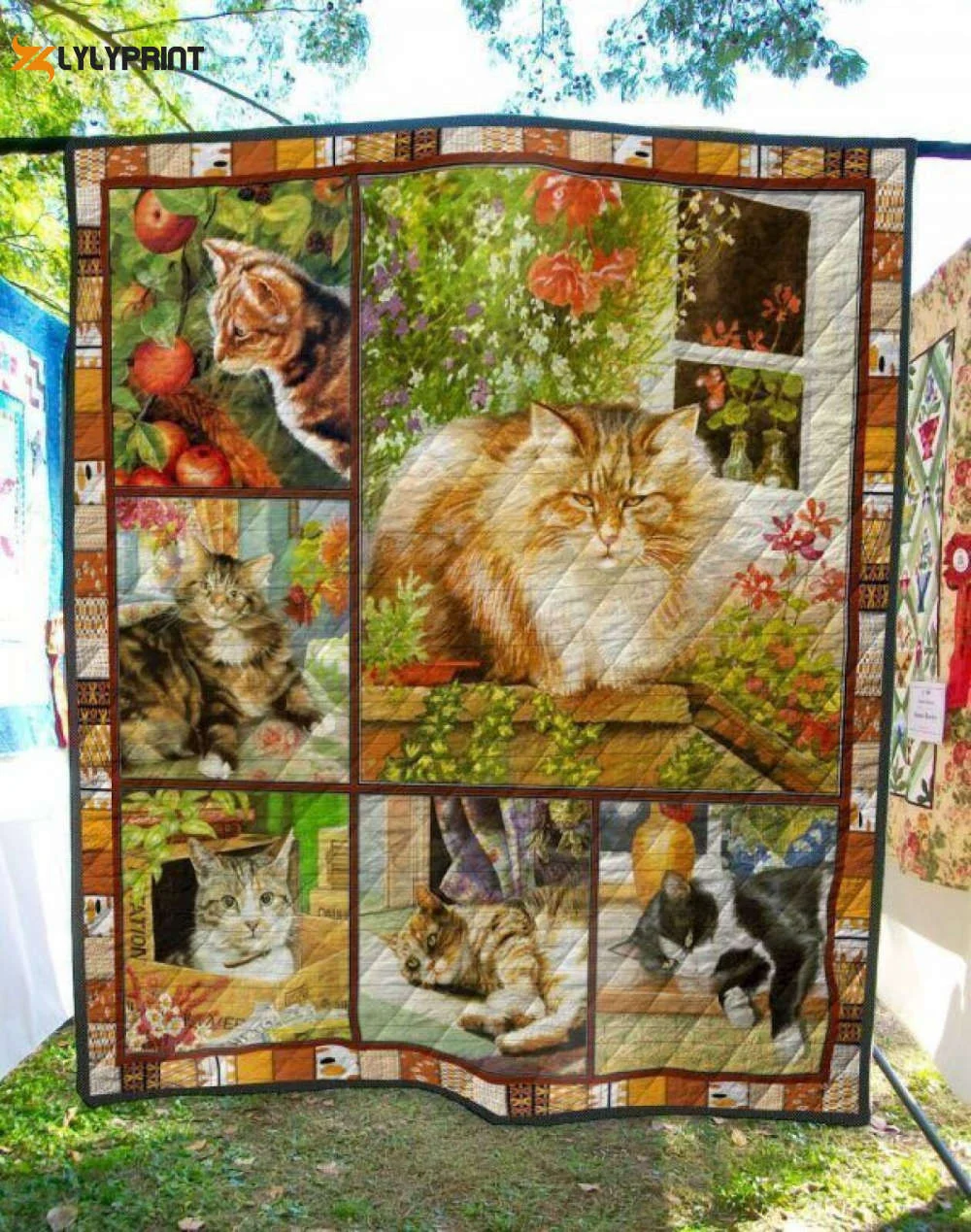 A Big Cat 3D Customized Quilt , Soft Quilt, King Size, All Season Cozy Quilt QB0901