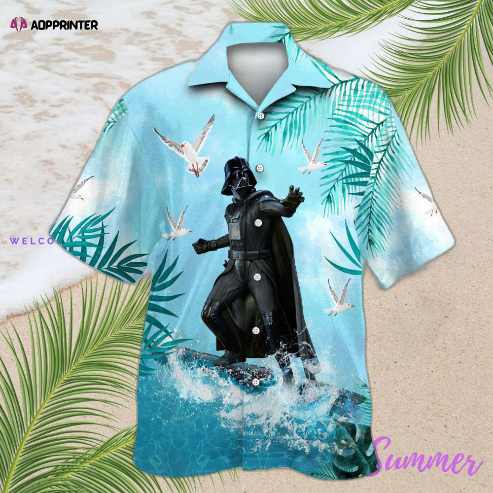 Star Wars Darth Vader Surfing 02 Hawaiian Shirt Shorts Summer 2023 Hot HW0601