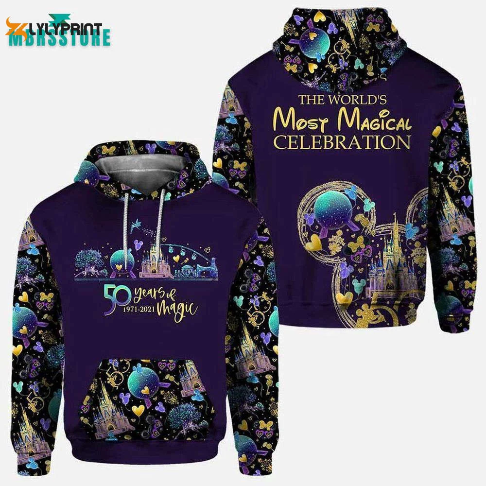 50th Anniversary Of Magic The World's Most Magical Celebration Hoodie 3D HZ0501