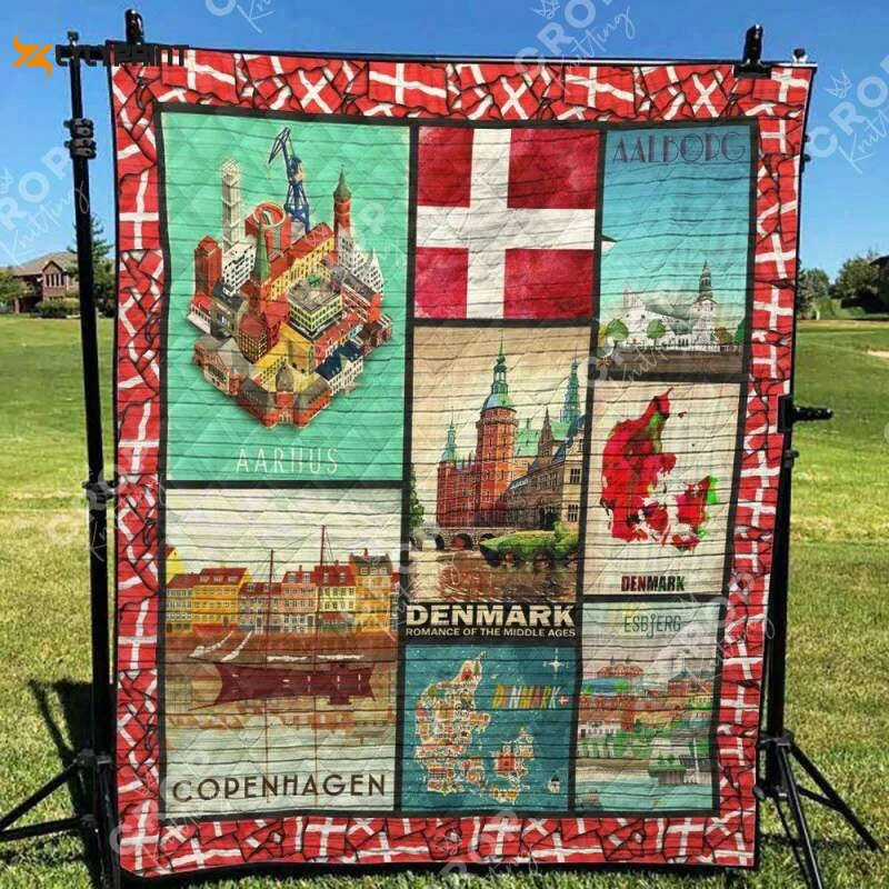 Denmark 3D Customized Quilt , Soft Quilt, King Size, All Season Cozy Quilt QB0901