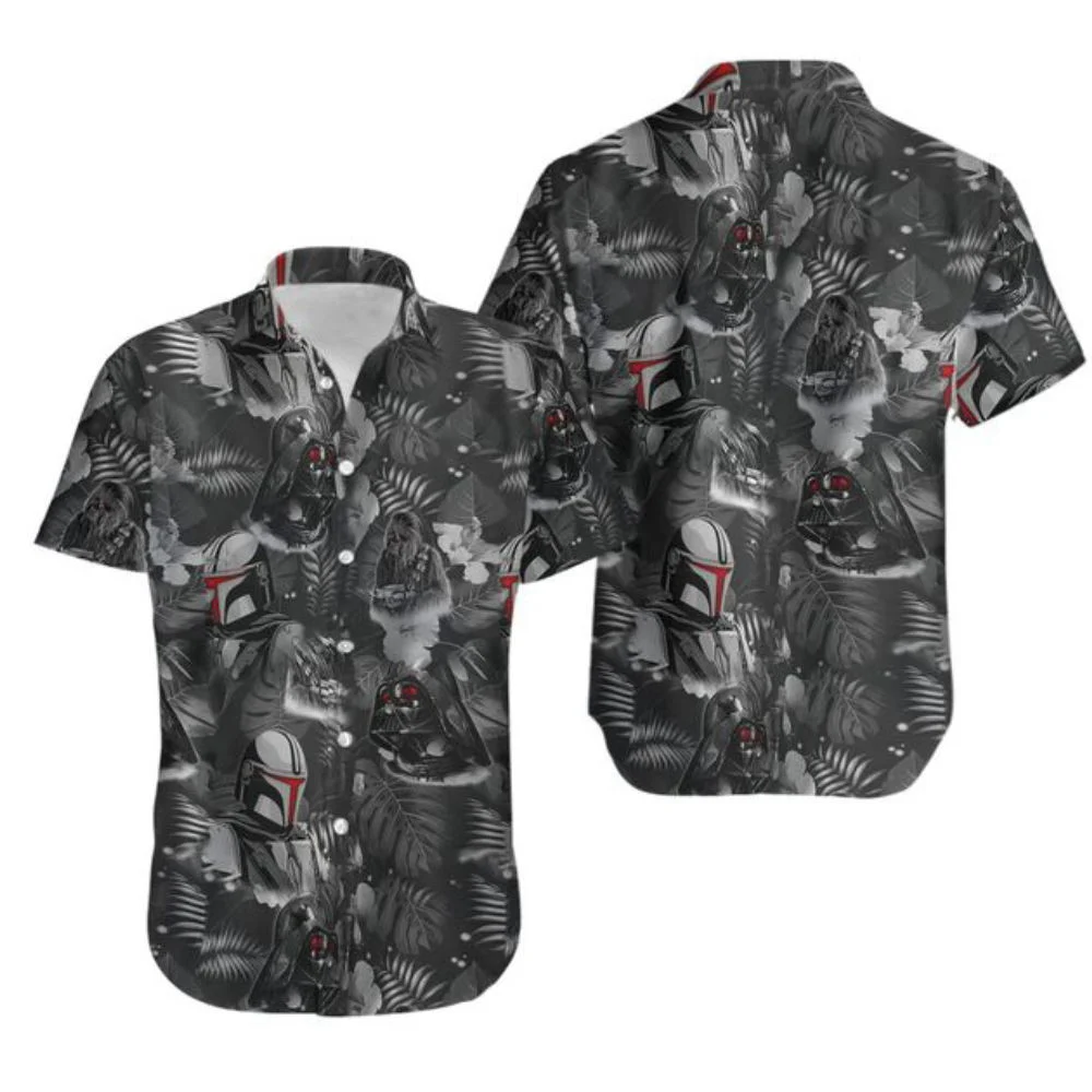 Star Wars Black Tropical Hawaiian Shirt Chm . HW0601