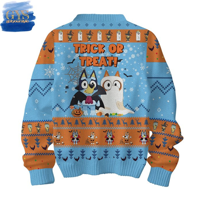 Bluey Halloween Special Edition Ugly Sweater , Cozy Soft Unisex Pullover SW0601