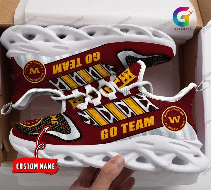 NFL Washington Commanders Custom Name Go Team Max Soul Shoes for Women and Men MS0601