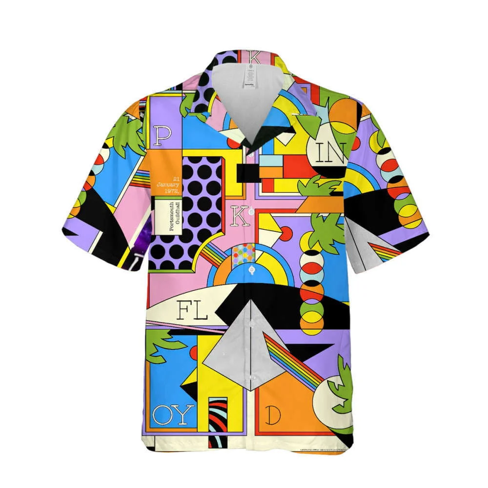 Pink Floyd The Dark Side Of The Moon Geometry Art Cuban Shirt Premium Hawaiian Shirt HW0601