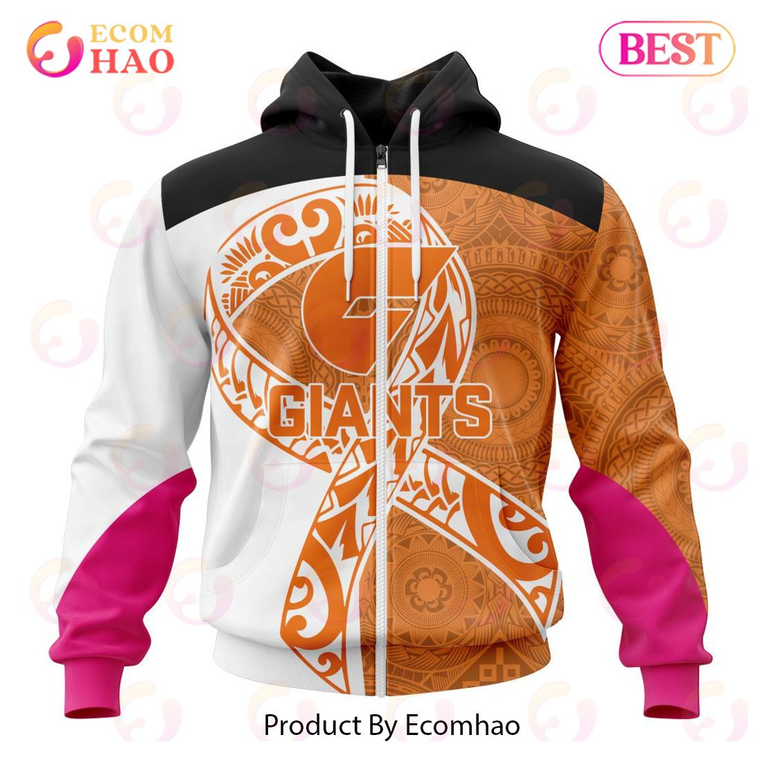 AFL Greater Western Sydney Giants Specialized Kits Samoa Fight Cancer 3D Hoodie, Zip Hoodie, Man - Women, Warm, Premium Quality HZ0501