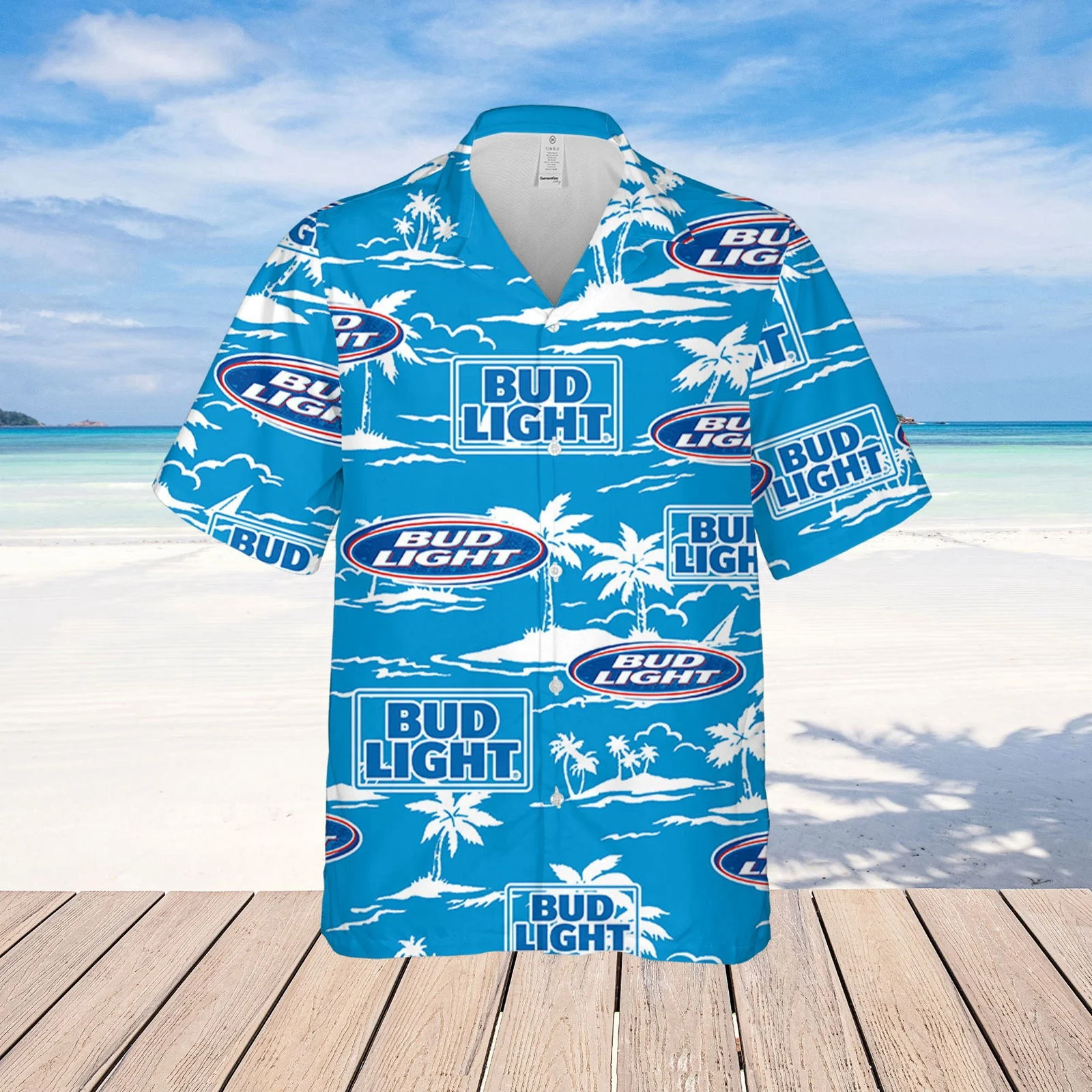 Bud Light Hawaiian Beach Pattern Shirt, Hawaii beer Shirt HW0601