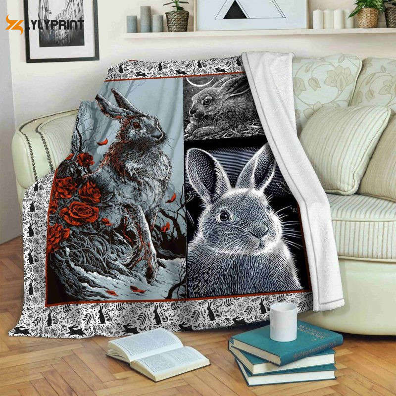 Rabbit Abstract 3D Quilt Blanket For Fans Home Decor Gift ,  Soft Quilt, King Size, All Season Cozy Quilt QB0901