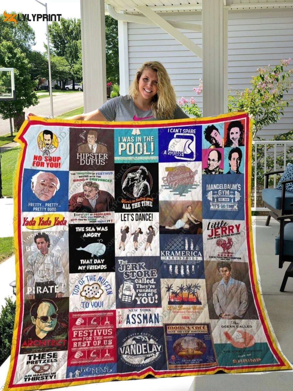 Seinfeld Quilt Blanket Home Decor Gift , Soft Quilt, King Size, All Season Cozy Quilt QB0901