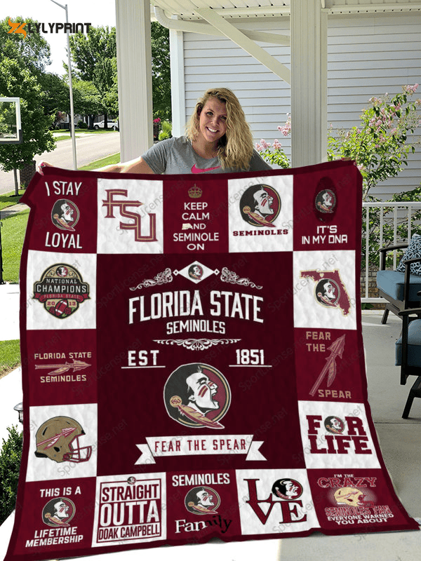 Florida State seminoles Quilt Blanket For Fans Home Decor Gift , Soft Quilt, King Size, All Season Cozy Quilt QB0901