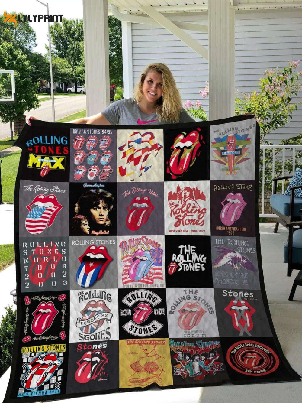 The Rolling Stones 1 Quilt Blanket For Fans Home Decor Gift , Soft Quilt, King Size, All Season Cozy Quilt QB0901