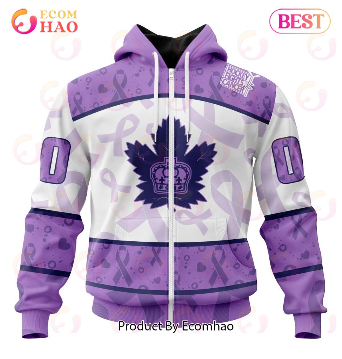 AHL Toronto Marlies Special Lavender Fight Cancer 3D Hoodie, Zip Hoodie, Man - Women, Warm, Premium Quality HZ0501