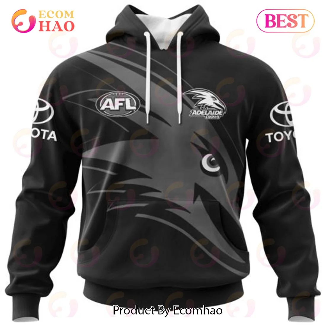 AFL Adelaide Crows Special Monochrome Design 3D Hoodie, Zip Hoodie, Man - Women, Warm, Premium Quality HZ0501