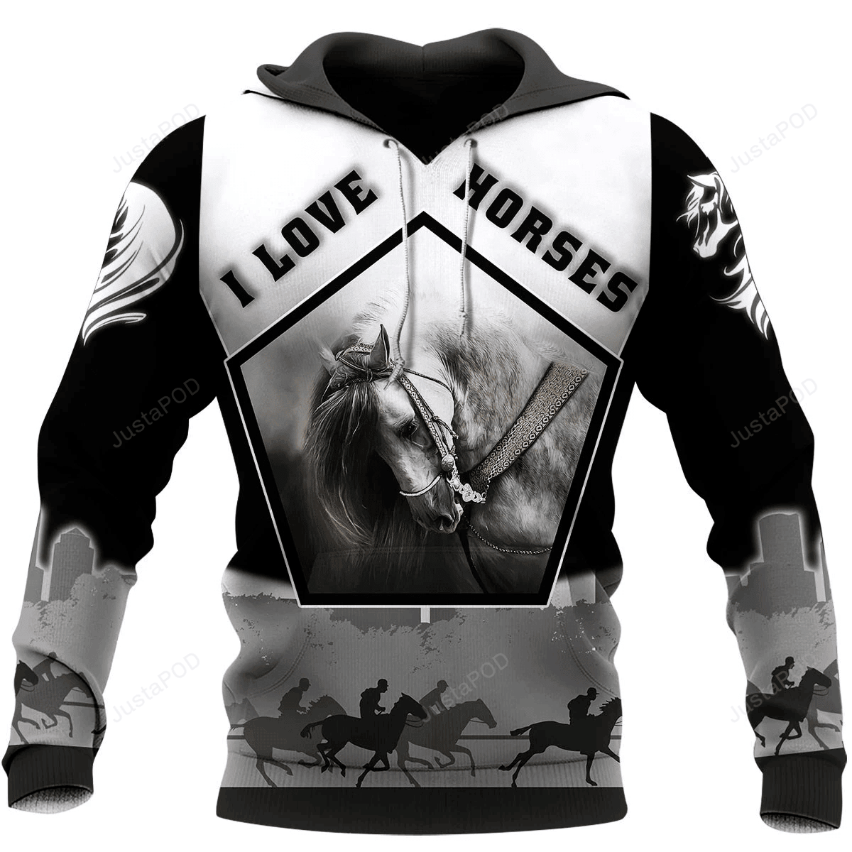 I Love Horses 3D All Over Print Hoodie, Zip-up Hoodie HZ0501