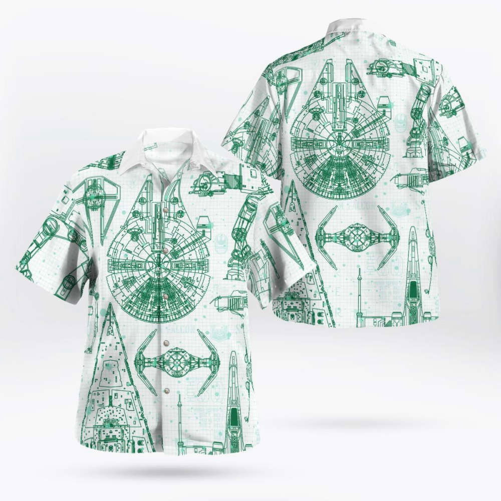 Star Wars Ships Drawing Hawaiian Shirt Summer 2023 Hot HW0601