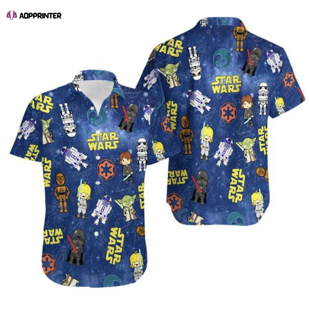 Star Wars Hawaiian Button Down Shirt, Star Wars Aloha Shirt, Star Wars Beach Shirt HW0601