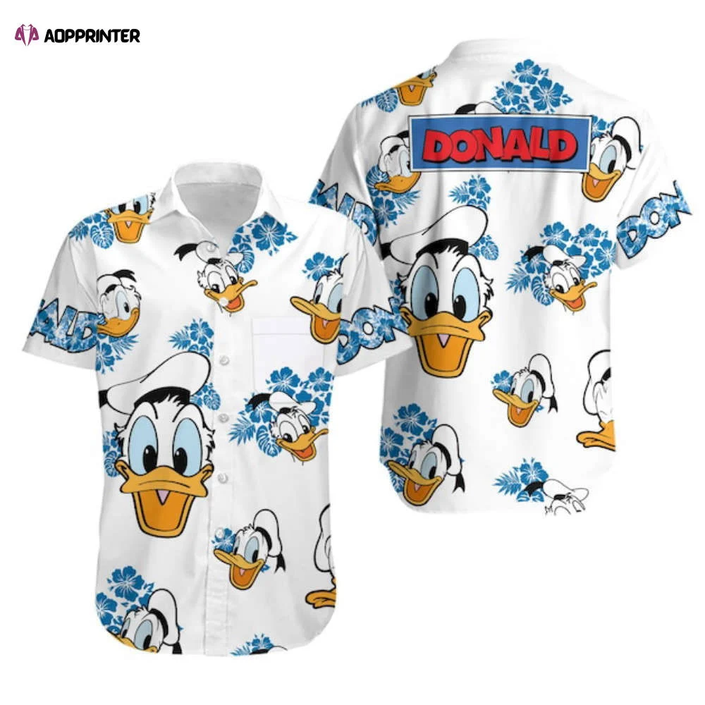 Donald Duck Hibiscus Disney Hawaiian Shirt HW0601