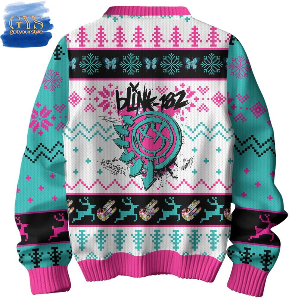 Blink-182 Shocking Disturbing Christmas Ugly Sweater , Cozy Soft Unisex Pullover SW0601