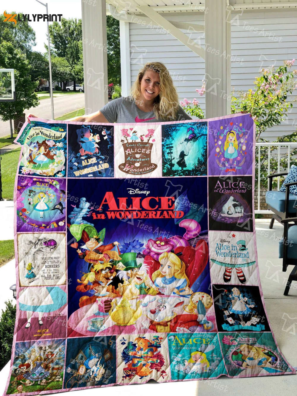 Alice In Wonderland 5 Quilt Blanket For Fans Home Decor Gift , Soft Quilt, King Size, All Season Cozy Quilt QB0901