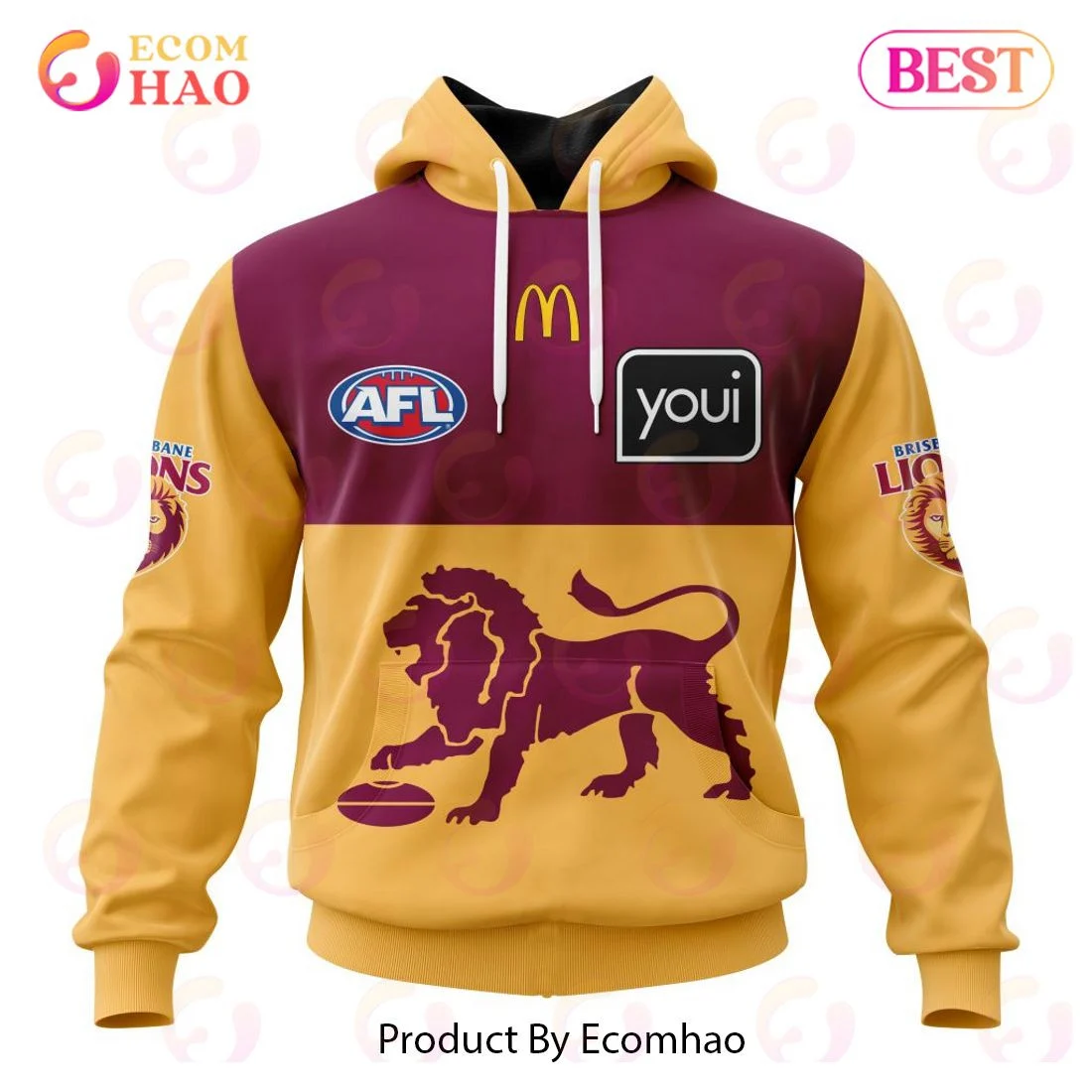 AFL Brisbane Lions Clash Kits 2023 3D Hoodie, Zip Hoodie, Man - Women, Warm, Premium Quality HZ0501