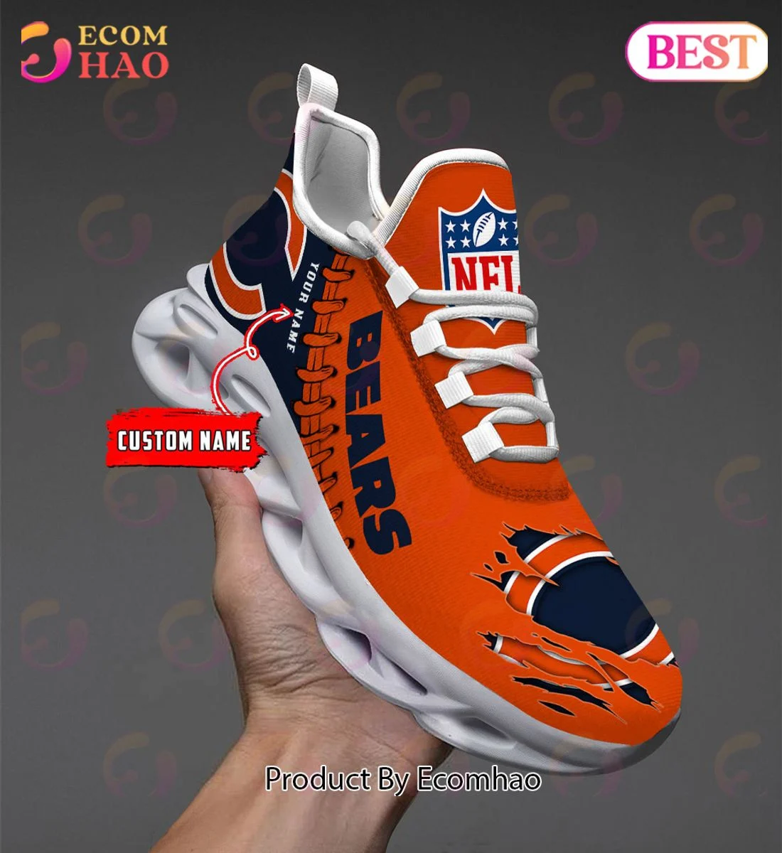 Chicago Bears Max Soul Shoes Custom Name  Unisex sneakers MS0601