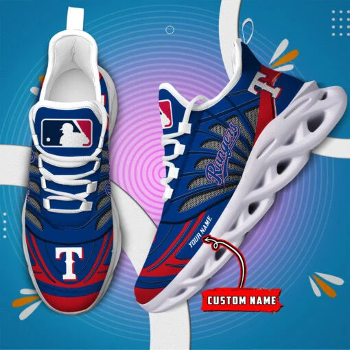 MLB Texas Rangers Custom Name Max Soul Shoes V5 for Men and Women MS0601