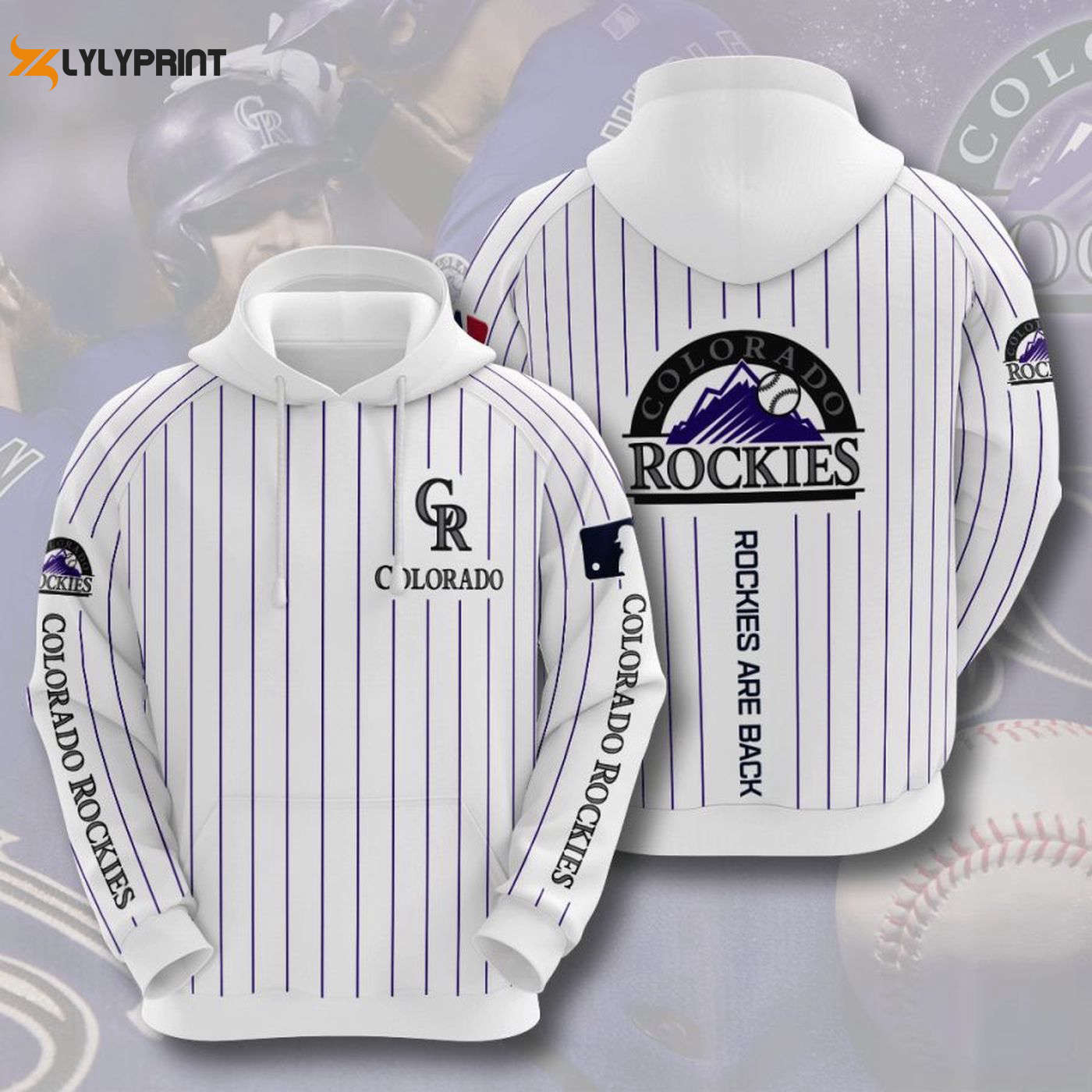 Colorado Rockies White Pullover Hoodie – Show Your Team Spirit with the Rockies Are Back AOP Shirt HZ0501