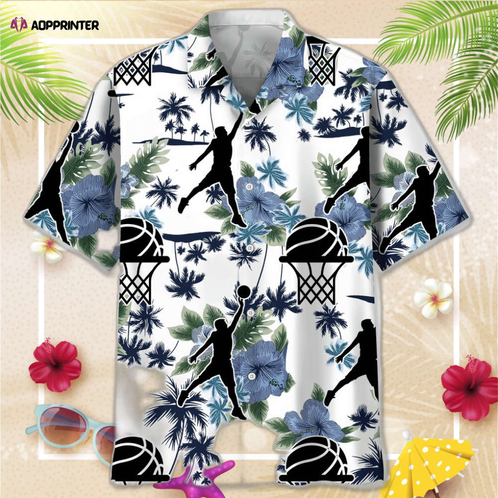 Basketball White Nature Hawaiian Shirt, Gift For Men Women HW0601