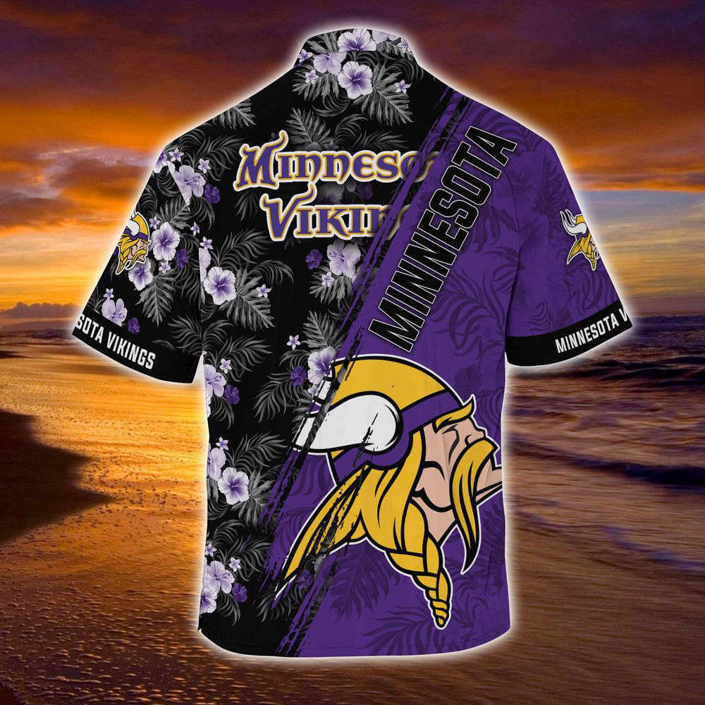 Minnesota Vikings NFL-Summer Hawaii Shirt Mickey And Floral Pattern For Sports Fans HW0601