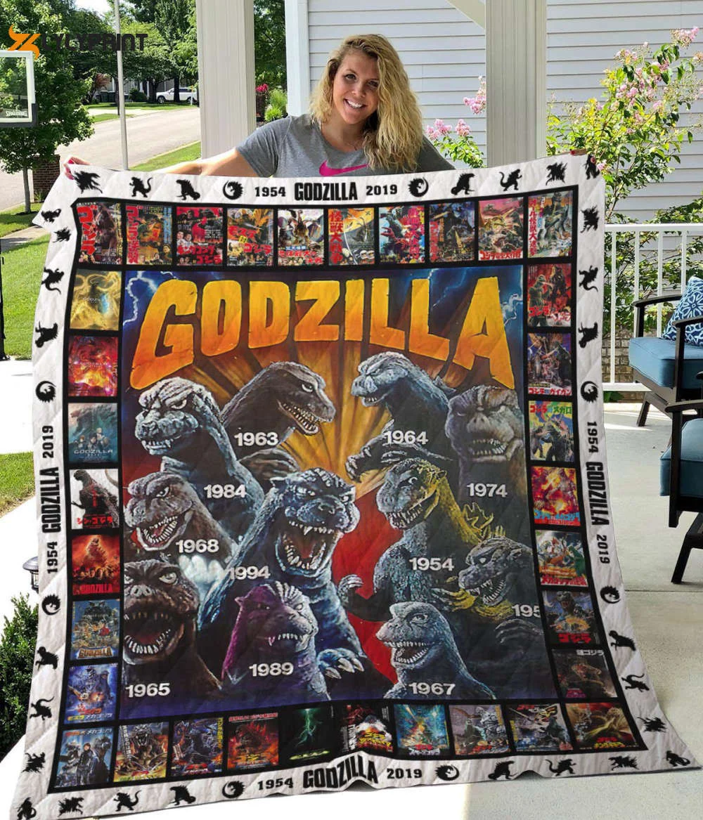 Godzilla 2 Quilt Blanket For Fans Home Decor Gift ,  Soft Quilt, King Size, All Season Cozy Quilt QB0901