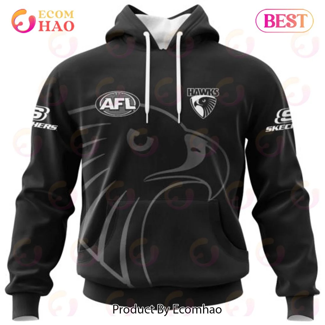 AFL Hawthorn Football Club Special Monochrome Design 3D Hoodie, Zip Hoodie, Man - Women, Warm, Premium Quality HZ0501