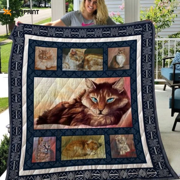 Cat Quicat 3D Customized Quilt Blanket For Fans Home Decor Gift ,  Soft Quilt, King Size, All Season Cozy Quilt QB0901