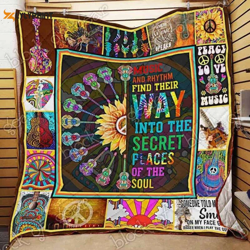 Guitar 3D Customized Quilt , Soft Quilt, King Size, All Season Cozy Quilt QB0901