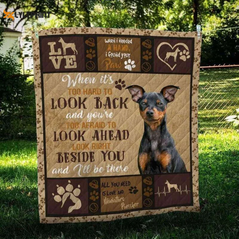 Miniature Pinscher 3D Customized Quilt , Soft Quilt, King Size, All Season Cozy Quilt QB0901